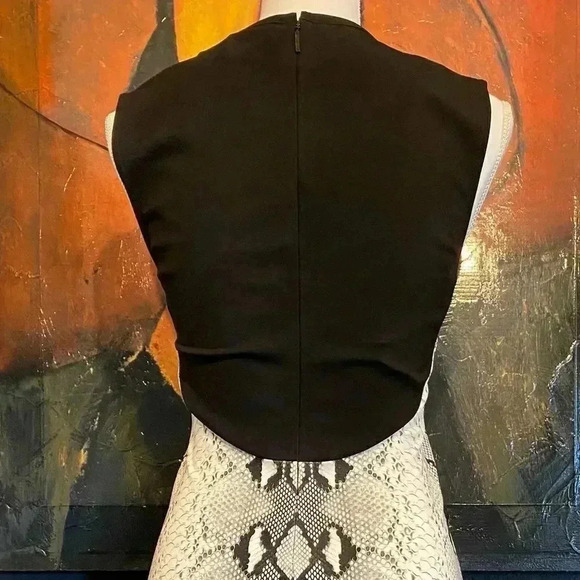 Roberto Cavalli Snake Print Sheath Midi Dress Stretch Office Siren Boardroom - Picture 7 of 15